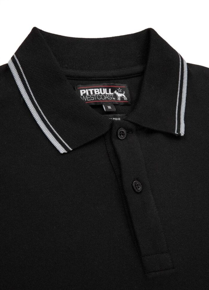 Polo majica Regular Stripes Spandex crna - Image 3