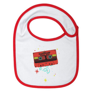 Portikla za bebe sa čičak trakom – Guardians of the Galaxy, crvena, 100% pamuk