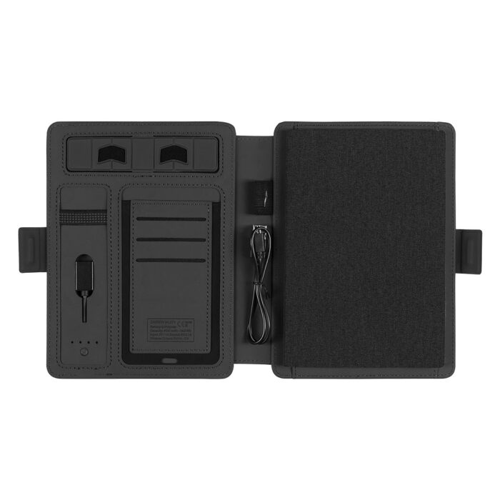DARWIN – Portfolio sa notesom A5, pomoćnom baterijom 5.000 mAh i bežičnim punjenjem 15W - Image 3