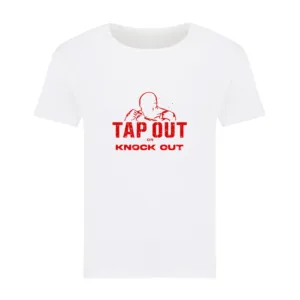 Ženska majica od organskog pamuka – Tap Out or Knock Out, bela